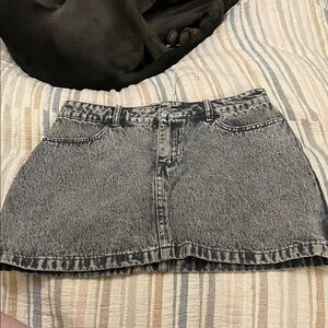 Stylish Denim Skirt - Black